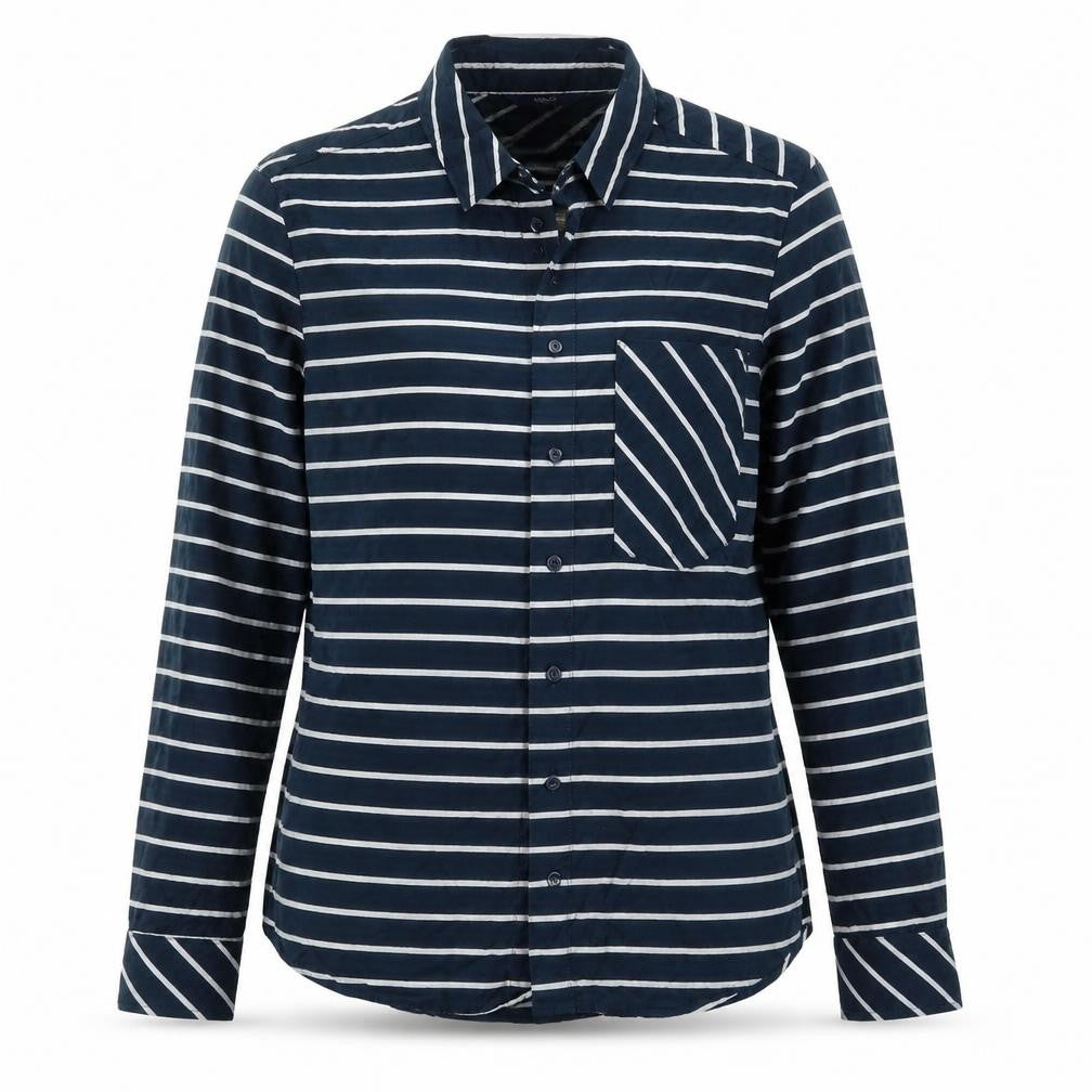 Next Womens Blue Striped  Basic Button-Up Size 6