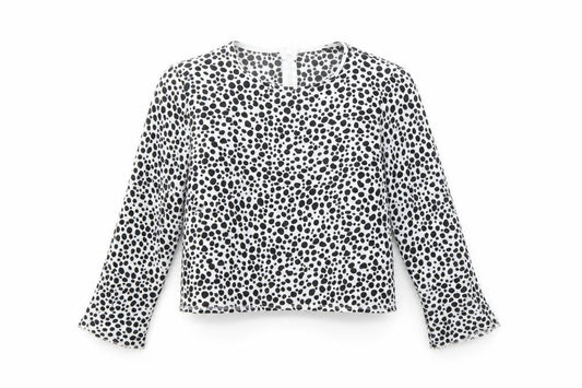 Front view of PRETTYLITTLETHING women’s multicoloured animal print basic blouse, size UK 12