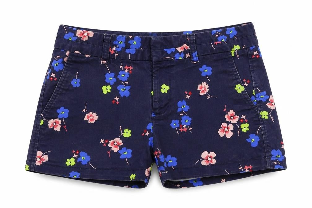 Gap Womens Blue Floral  Sailor Shorts Size 28 in
