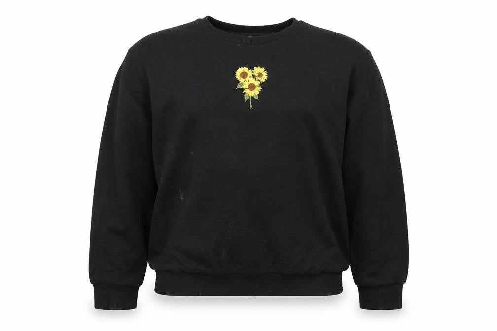 Shien Girls Black   Pullover Sweatshirt Size 11-12 Years  - Flowers
