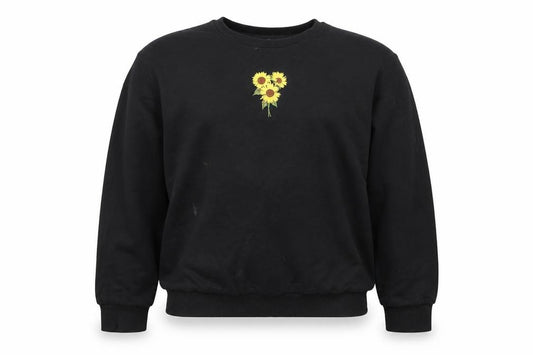 Shien Girls Black   Pullover Sweatshirt Size 11-12 Years  - Flowers