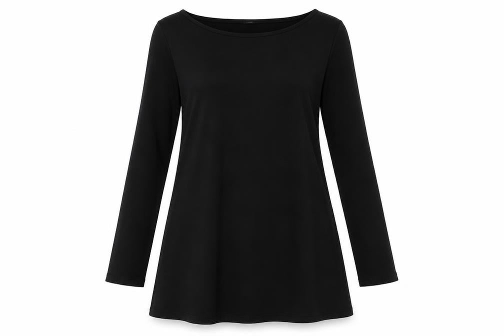 Front view of Tezenis women’s black a-line, size M