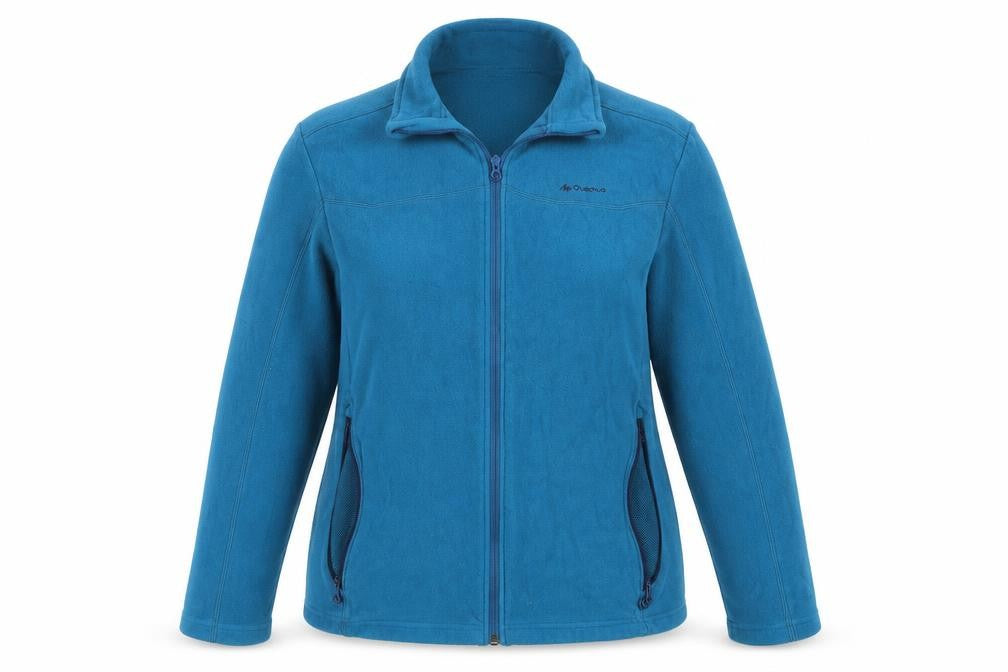Front view of Oxy Lane women’s blue fleece jacket, size 2XL