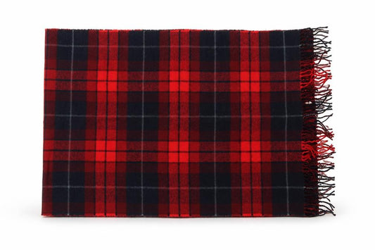 Front view of H&M women’s blue check shawl/wrap