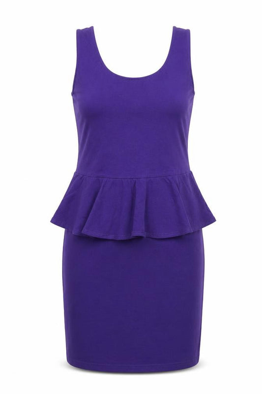 Front view of New Look women’s purple a-line, size UK 12