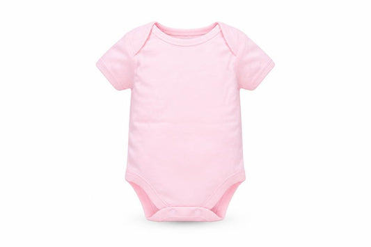 Front view of George Baby Pink Babygrow One-Piece, size 0-3, Months