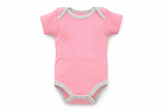 Front view of Modern Baby Baby Pink Babygrow One-Piece, size 0-3, Months