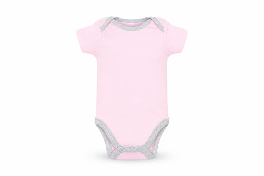 Front view of Modern Baby Baby Pink Babygrow One-Piece, size 0-3, Months