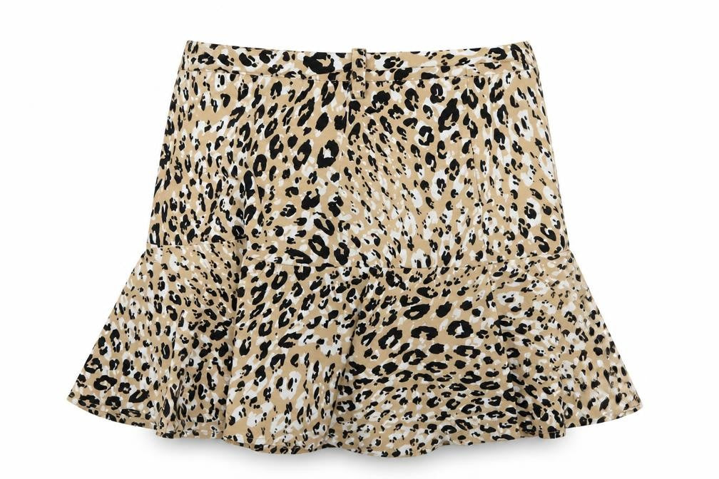 Stradivarius Womens Brown Animal Print  A-Line Skirt Size S