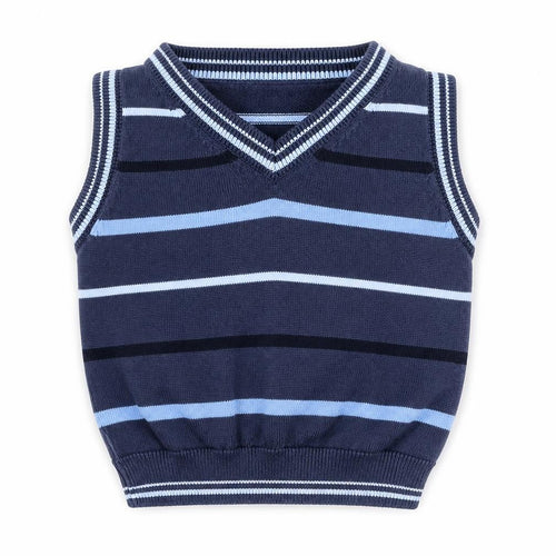 Matalan Baby Blue Striped  Vest Jumper Size 0-3 Months