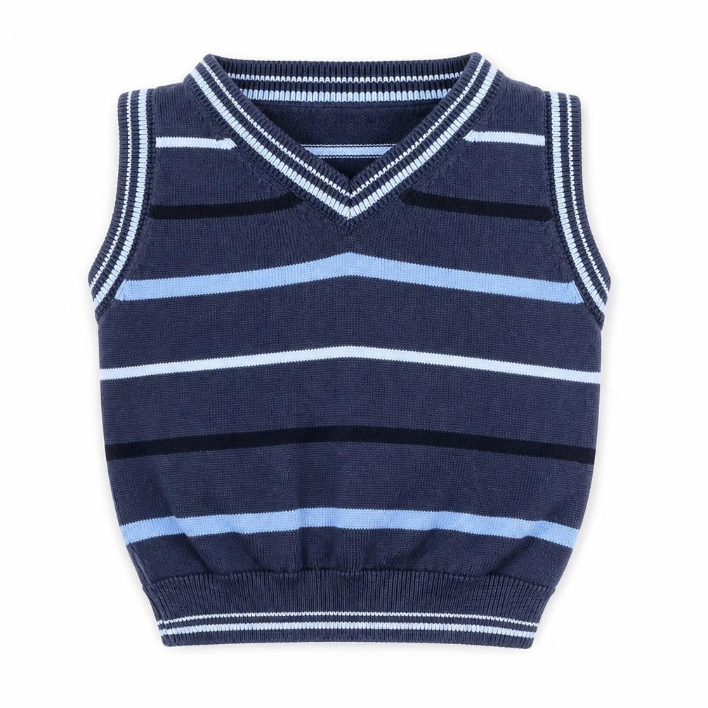 Matalan Baby Blue Striped  Vest Jumper Size 0-3 Months