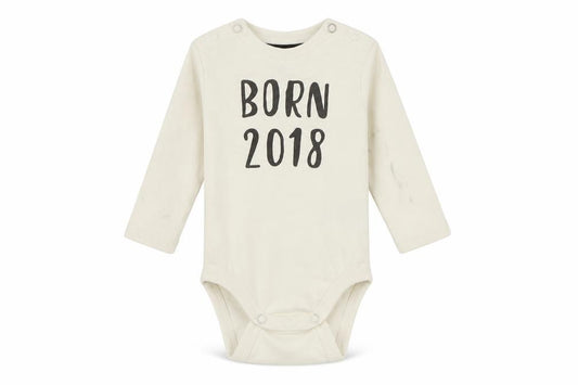 Front view of H&M Baby Ivory Babygrow One-Piece, size 3-6, Months - 2-4 Months