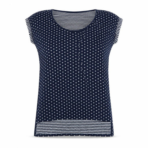 Oasis Womens Blue Polka Dot  Tunic T-Shirt Size XS