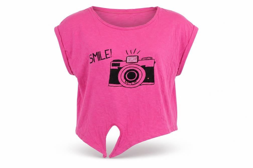 Kylie Girls Pink   Wrap T-Shirt Size 13 Years