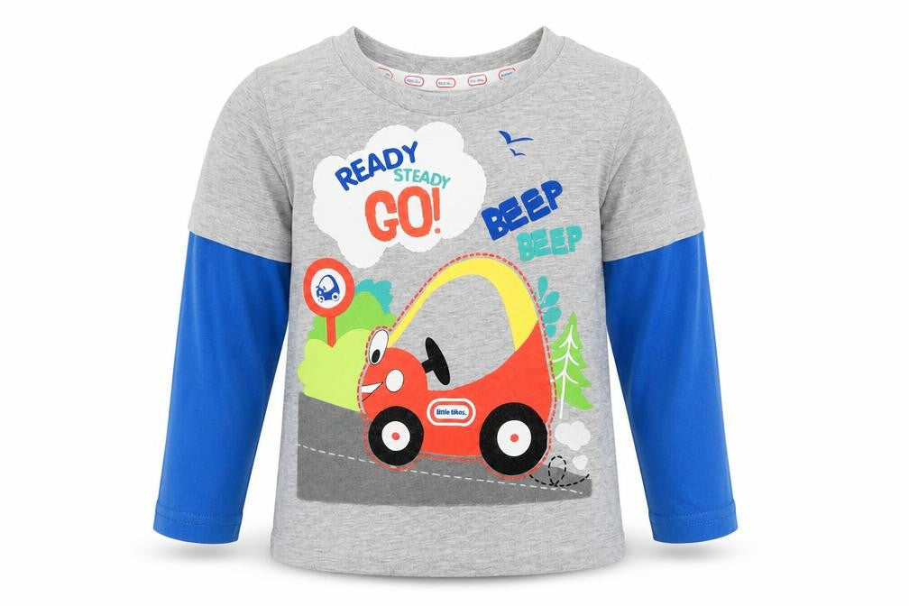 George Boys Grey Geometric  Babydoll Pyjama Top Size 18-24 Months