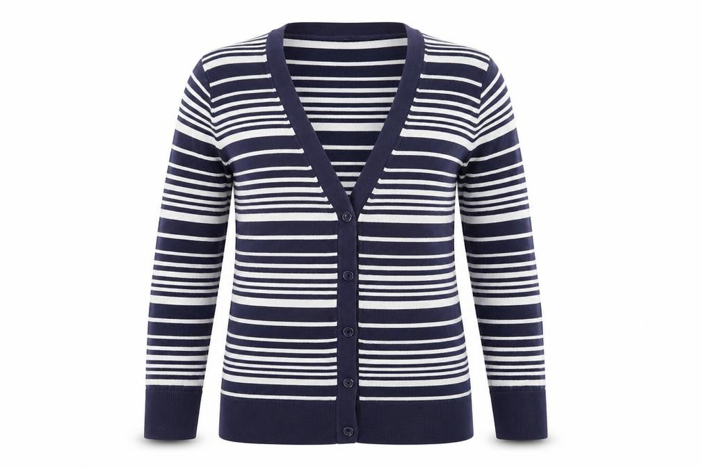 Gap Womens Blue Striped Knit Cardigan Jumper Size M