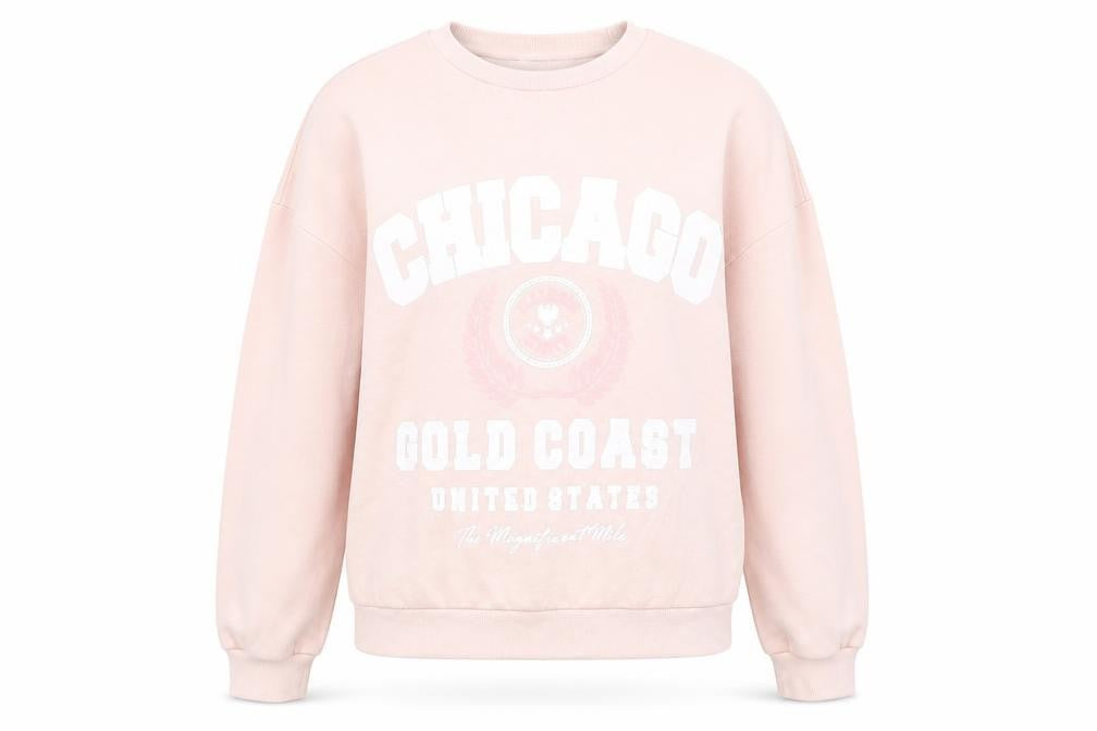 Front view of Pep&Co women’s pink jumper, size M