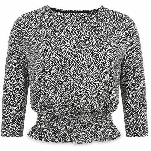 NEXT Womens Black Geometric  Top Pyjama Top Size 12  - Love Hearts
