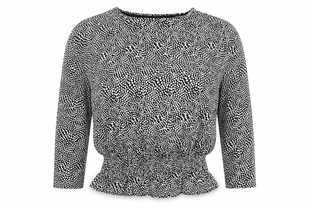 NEXT Womens Black Geometric  Top Pyjama Top Size 12  - Love Hearts