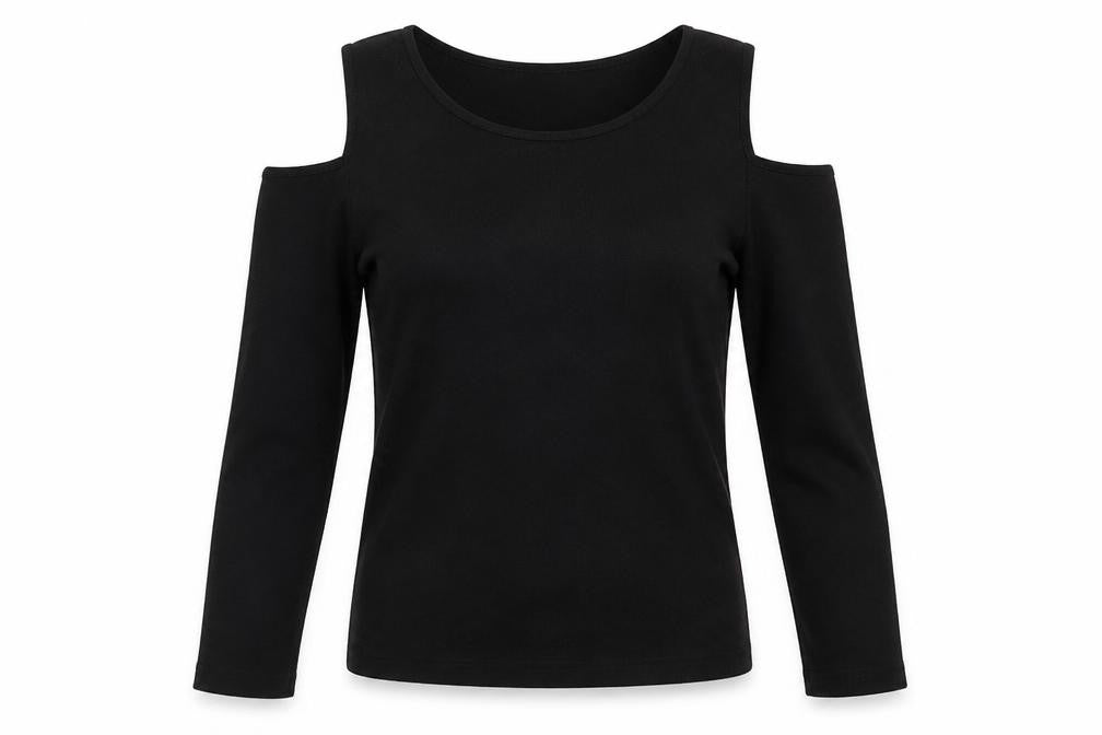 Front view of Monsoon women’s black knit jumper, size UK 10