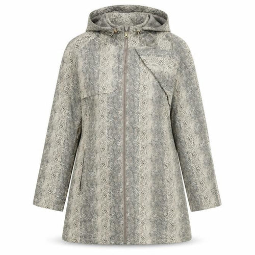 Denim Womens Brown Animal Print  Rain Coat Coat Size M