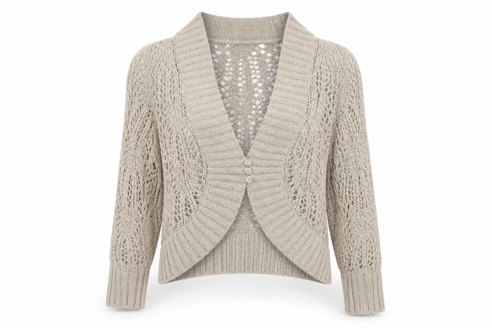 M&Co Womens Brown  Knit Cardigan Jumper Size M