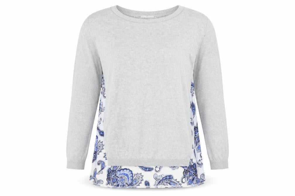 Front view of George women’s grey knit jumper, size UK 14