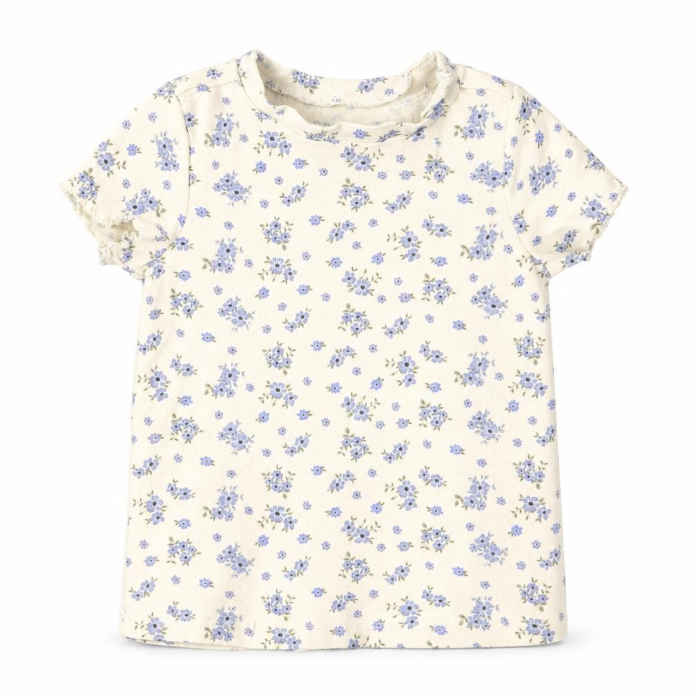 denim and co Girls Beige Fair Isle  Basic T-Shirt Size 4-5 Years