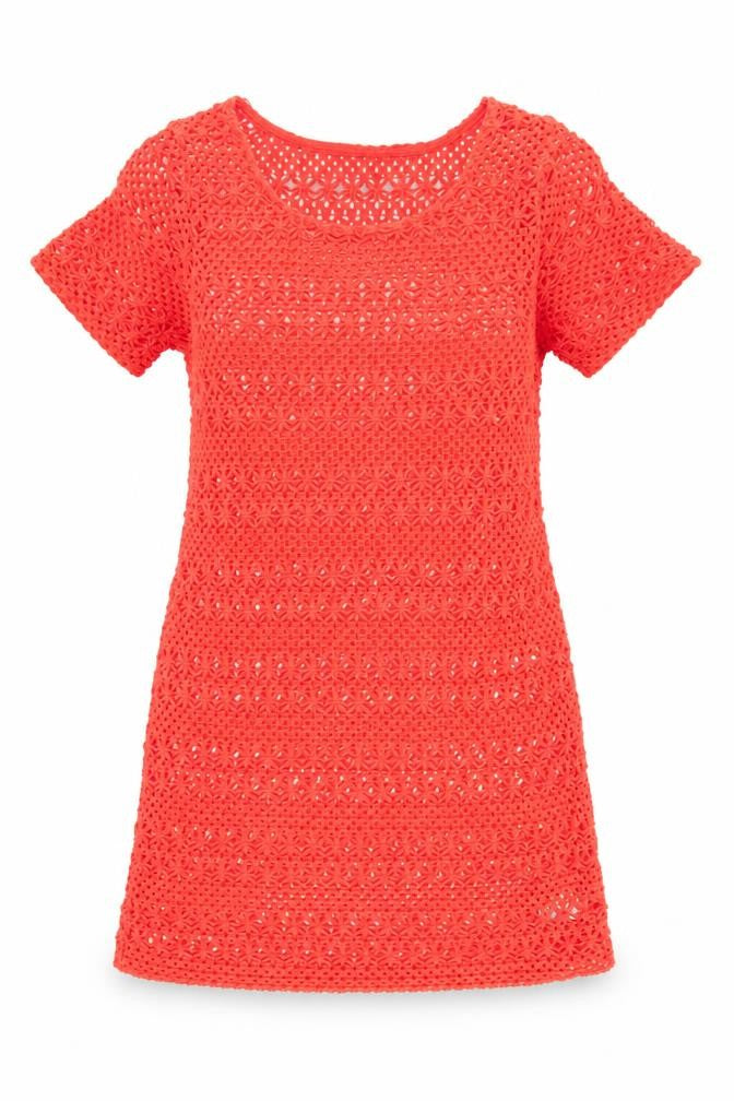 Front view of Next women’s orange fit & flare, size UK 12