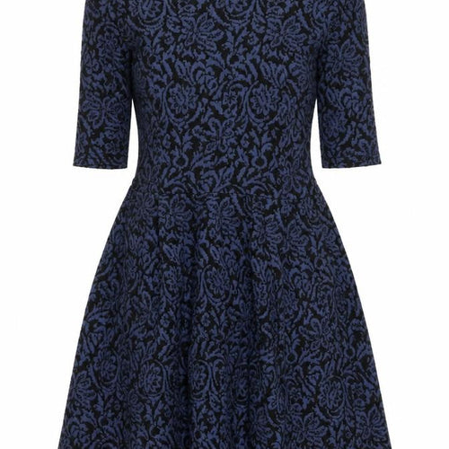 Cooperative Womens Blue Geometric  Fit & Flare  Size XS