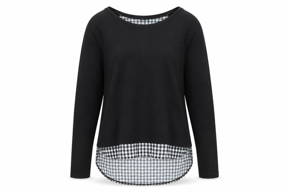 Front view of TALLY WEiJL women’s black jumper, size XS