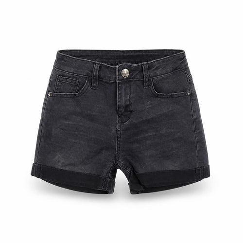 Denim & Co. Womens Black  Denim Cut-Off Shorts Size 6