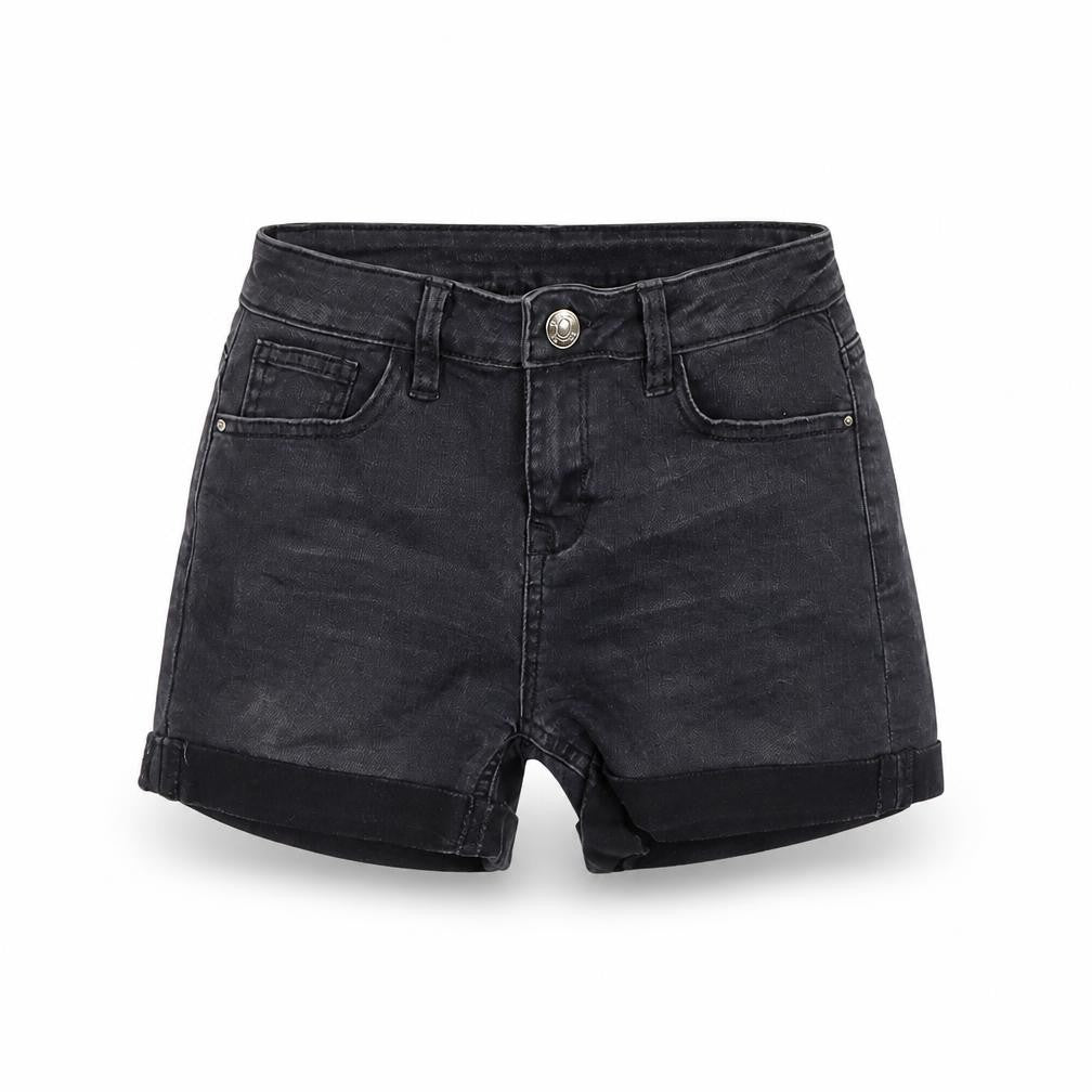 Denim & Co. Womens Black  Denim Cut-Off Shorts Size 6