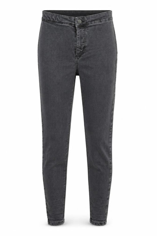 Front view of Topshop women’s black denim jegging jeans, size UK 24, in, 27-inch leg