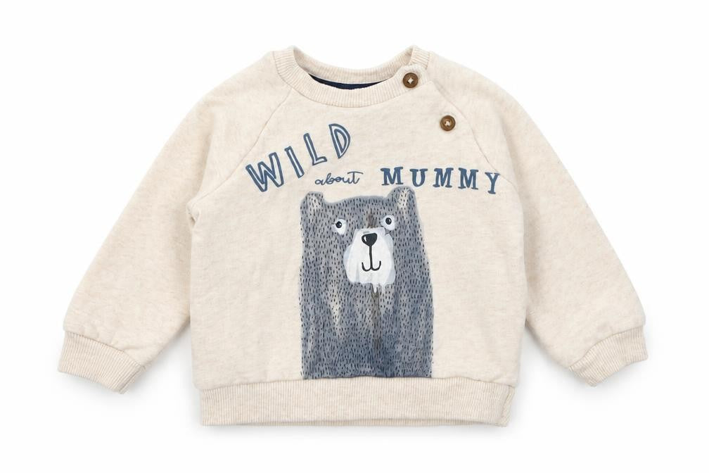 F&F Baby Ivory Animal Print  Pullover Jumper Size 6-9 Months