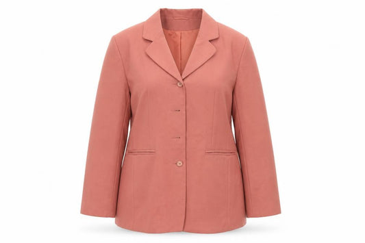 Front view of BHS women’s pink jacket suit, size UK 16