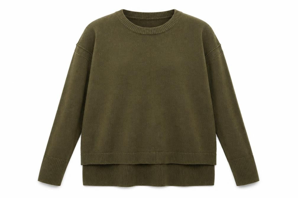 Front view of New Look women’s green jumper, size S