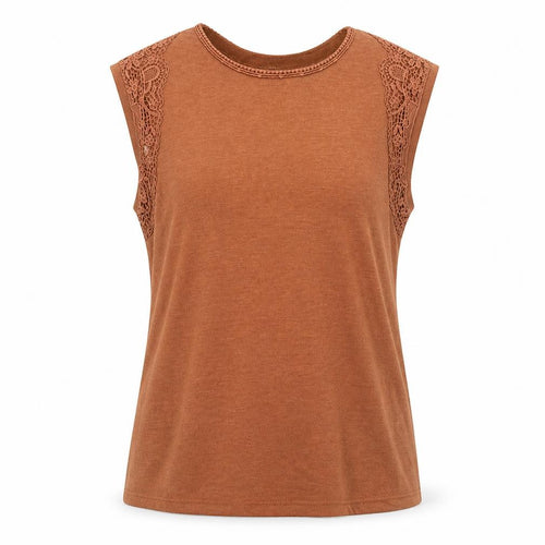 Dorothy Perkins Womens Brown  Knit Pullover Jumper Size 12  - crochet detail