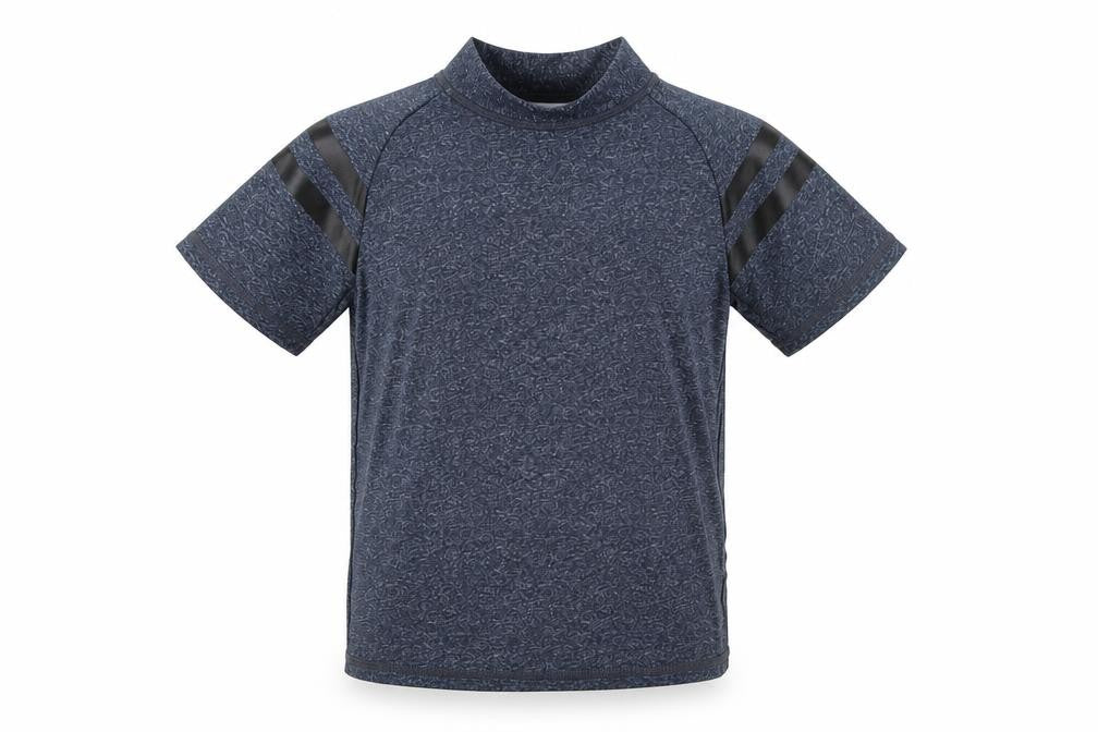Front view of Tu boys’ grey basic t-shirt, size 6, years
