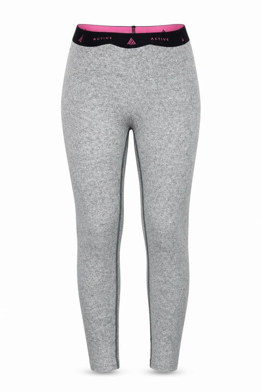 Front view of Next women’s grey compression leggings, size L, 25-inch leg