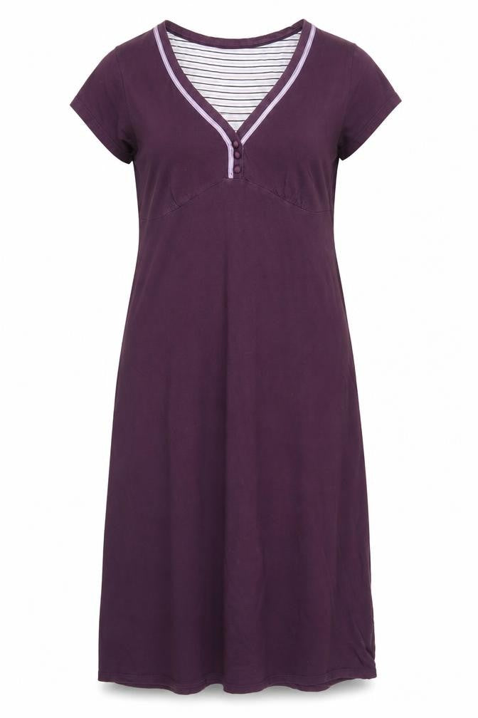 Front view of Marks & Spencer women’s purple a-line, size M