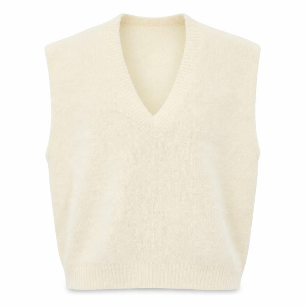 Front view of PRETTYLITTLETHING women’s beige jumper, size S