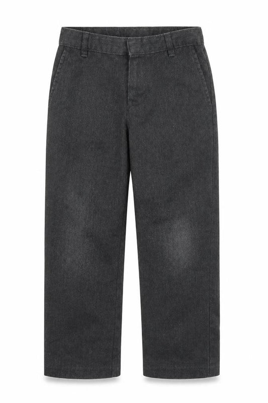 Front view of George boys’ grey chino trousers, size 5-6, years