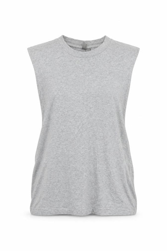 Front view of ASOS women’s green basic tank, size M