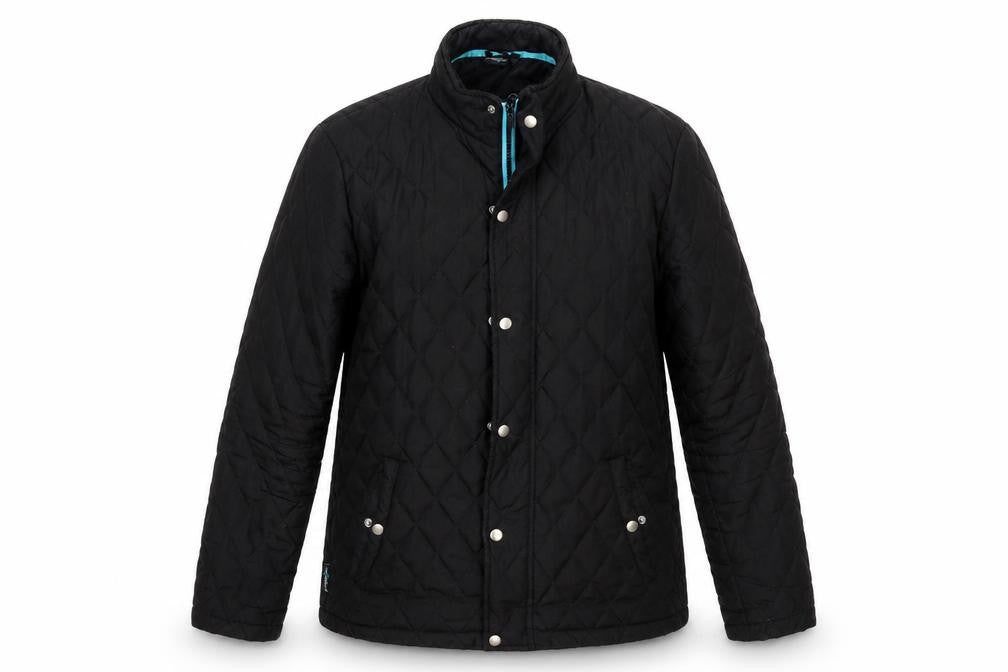 Front view of Propeller women’s black quilted coat, size M