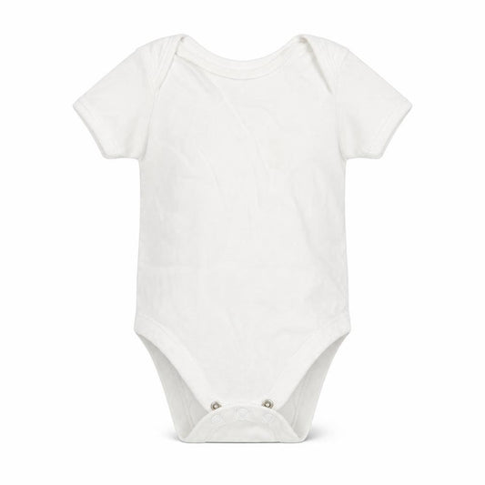 Front view of George Baby White Leotard One-Piece, size 3-6, Months