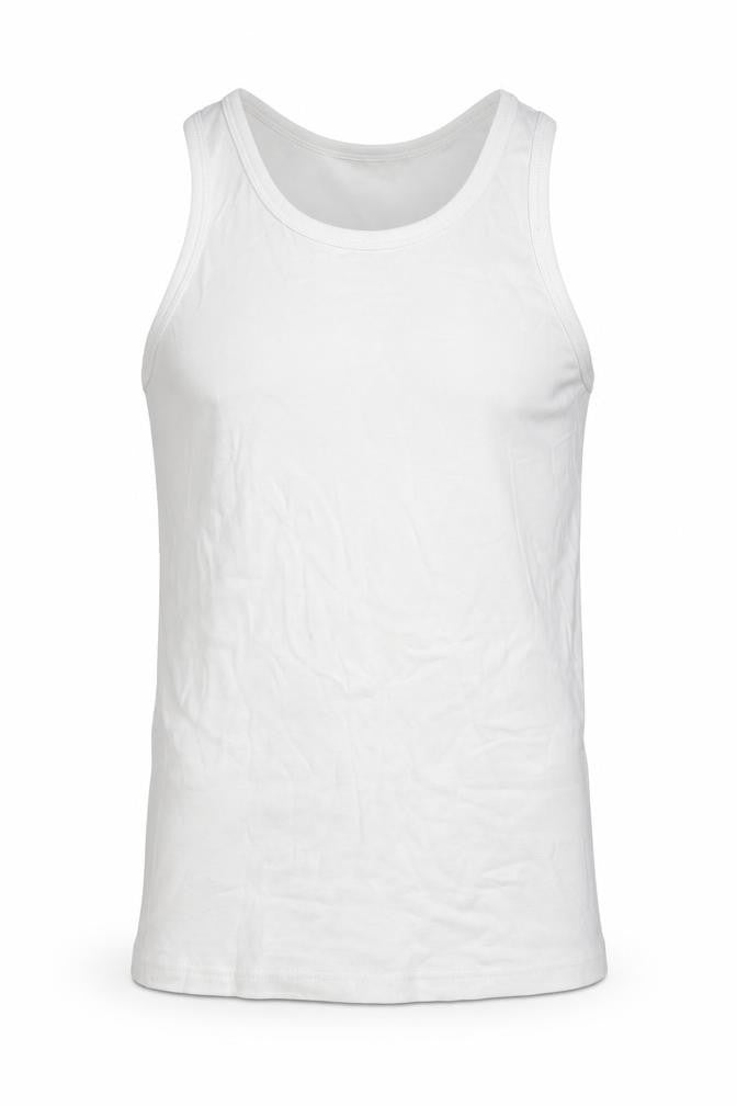 Mens White   Basic Tank Size M