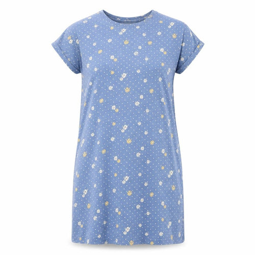 Preworn Womens Blue Polka Dot  Top Dress Size M