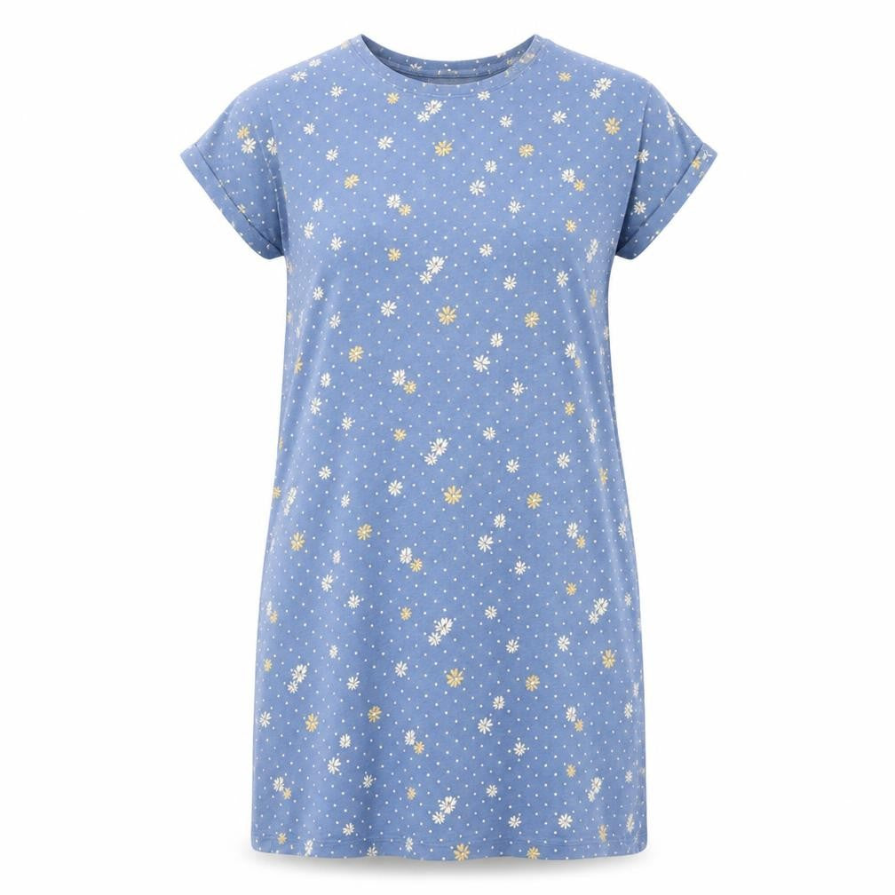 Preworn Womens Blue Polka Dot  Top Dress Size M