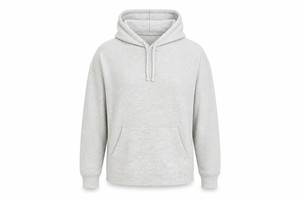Front view of Matalan women’s grey pullover hoodie, size M